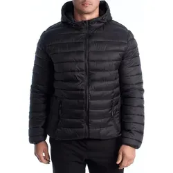 U.S. POLO ASSN. Herren-Steppjacke mit Kapuze - Schwarz - Größe 50 - Wattierte Kapuzenjacke von U.S. Polo Assn. für stilvolle Wärme an kalten Tagen. Hochwertiges Material und praktische Details machen sie zum idealen Begleiter in der Wintergarderobe.