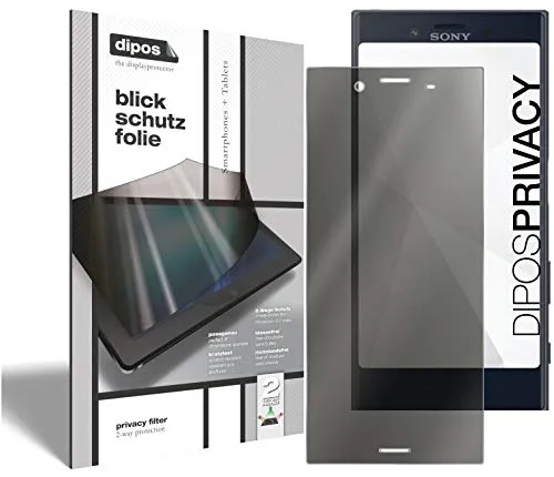 dipos I 2-Wege Blickschutzfolie kompatibel mit Sony Xperia X Compact (Im Hochformat) I Sichtschutz-Folie Display-Schutzfolie Privacy-Screen - Schützt gegen seitliche Blicke
