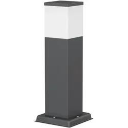 ledscom.de Pollerleuchte POLLY für außen, IP44, 35 cm, anthrazit - Moderne Wegeleuchte aus witterungsbeständigem Edelstahl, ideal für Außenbereiche. Spritzwassergeschützt (IP44) und individuell gestaltbar durch G9 Fassung für verschiedene Leuchtmittel. Perfekt für Gartenwege und Terrassen.