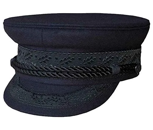 Balke Prinz-Heinrich-Mütze Kapitänsmütze - Marine, Größe 60 - Elegante Kapitänsmütze aus hochwertiger Schurwolle mit edlem Ankermotiv und Zierband, perfekt für stilbewusste maritime Looks.
