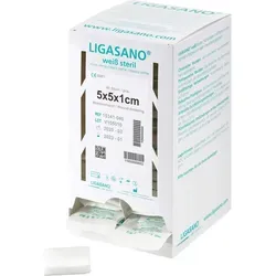 Ligasano weiß Verband 1x5x5 cm steril Spenderbox 40 St - Kompressen & Verbände, steriler Verband in praktischer Spenderbox, ideal für die schnelle Wundversorgung.