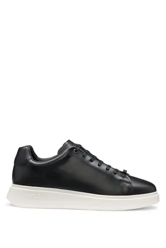 BOSS Men Bulton_Runn_lt_N Sneaker Black 49 EU - Herren-Sneaker mit schnürbaren Bändern und komfortablem Innenfutter, ideal für lässige Looks und höchsten Tragekomfort.