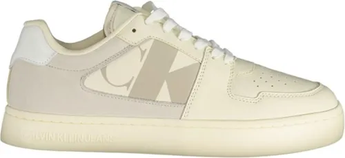 CALVIN KLEIN Herren Sportschuhe Weiß – Größe 46 - Moderne Halbschuhe in Creme mit stylischen Details in Taubengrau. Ideal für den ganzjährigen Einsatz und ausgestattet mit herausnehmbarer Einlegesohle für individuellen Komfort.