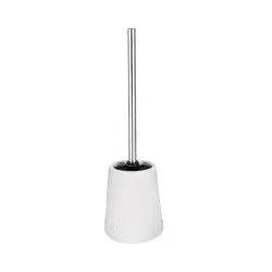 WENKO Flora WC-Garnitur 22634100 , Weiß mit zartem Blümchen-Relief