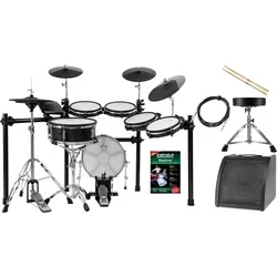 XDrum DD-650 PLUS Mesh E-Drum Kit Live Set - E-Drum Set mit realistischem Spielgefühl dank Mesh-Pads und umfangreicher Soundbibliothek, ideal für Profis und Einsteiger.