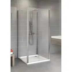 Pendeltür U-Kabine SCHULTE Alexa Style 2.0 90x90 cm Klarglas - Elegante Pendeltür aus hochwertigem Aluminium für eine stilvolle Duschkabine. Klarglas mit 5 mm Stärke sorgt für Stabilität und leichten Zugang. Perfekt für modernen Komfort im Badezimmer.
