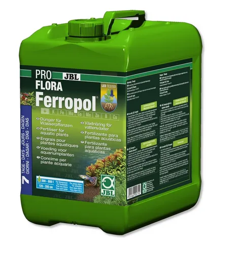 JBL Proflora Ferropol 5000 ml - Pflanzendünger für Süßwasser-Aquarien - Wassertests & -aufbereitung: Hochwirksamer Pflanzendünger für gesunde Pflanzen und ein harmonisches Aquarienökosystem.