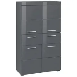 INOSIGN Midischrank Avena Badschrank mit einer Schublade und 4 Türen - Maße (B/T/H) 73/31/130 cm grau