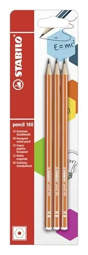 STABILO - Bleistift - pencil 160 in orange - 3er Pack - Härtegrad HB