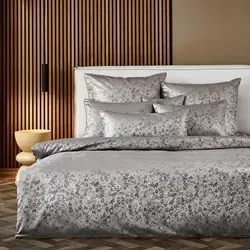 Curt Bauer Bettwäsche NORA - 155x220 cm + 80x80 cm in graugold - Hochwertige Mako-Brokat-Damast Bettwäsche NORA mit floralen Mustern, OEKO-TEX zertifiziert und maschinenwaschbar bis 60°C, ideal für ein stilvolles Schlafzimmer.