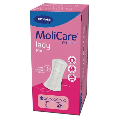 MoliCare Premium lady pad 0,5 Tropfen Sparpaket (8 x 28 Stück) - Arzneimittel - Anatomisch geformte Inkontinenzeinlagen für Frauen mit leichter Blasenschwäche, bieten hohen Tragekomfort und zuverlässige Sicherheit.