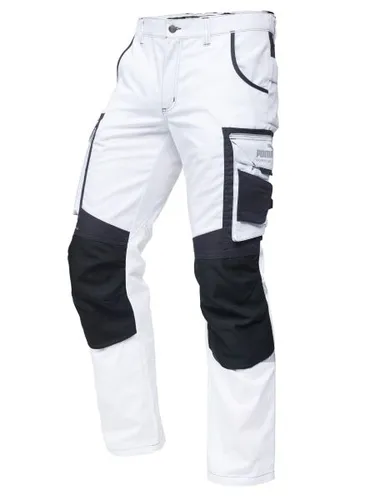 PUMA Workwear Precision X Arbeitshose für Herren - Premium Bundhose mit Verstärkungen - Arbeitshosen für Handwerk, Produktion und Baugewerbe, ausgestattet mit 6 Taschen, verstärkten Kniepartien und feuchtigkeitsabweisendem Mischgewebe für optimale Bewegungsfreiheit und Langlebigkeit.