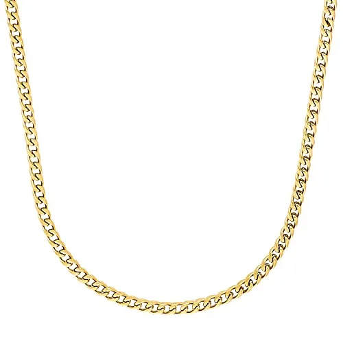 s.Oliver Edelstahl Halskette für Herren, 55+5 cm, Gold - Hochwertige und elegante Kette aus Edelstahl, flexibel verstellbar mit Karabinerverschluss. Ideal als Geschenk in Schmuck Geschenk Box – perfektes Accessoire für stilbewusste Männer.