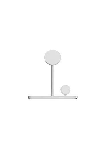LINQ 3IN1 QI2 Base White - Elegante Lade Station - PlayStation 5 Konsolen und 3-in-1 Ladestation für iPhone, Apple Watch und AirPods. Schnelles 15W Laden, MFi-zertifiziert und mit stilvollem Design für einen aufgeräumten Schreibtisch.