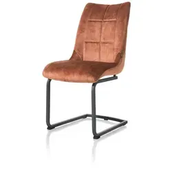 Henders & Hazel Mischa Esszimmerstuhl Swing + Handgriff Stoff Karese/Metallgestell - Schwarz