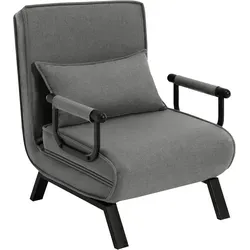Woltu Schlafsofa 3 in 1 mit Bettfunktion - Sofa, Schlafsessel und Gästebett in einem, mit verstellbarer Rückenlehne und abnehmbarem Kissen für optimalen Komfort. Ideal für kleine Räume!