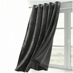 Beautex Verdunkelungsvorhang Samt Ösen Gardine Velvet - Gardinen in Dunkelgrau, blickdicht und aus hochwertigem Samt, ideal für eine ruhige Schlafumgebung. Maße: 300 cm x 245 cm, pflegeleicht bis 30 Grad waschbar.