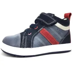 Geox Biglia Boy Jungen Lauflern in Blau, Größe 22 - Babysneakers aus hochwertigem Leder, ideal für erste Schritte mit bequemem Klettverschluss und mittlerer Weite.