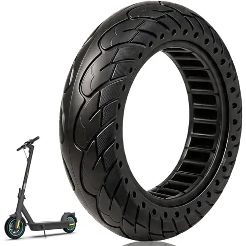 VOLOHAS 60/70-6,5 Vollgummireifen für Ninebot F2 Pro D/E3 Pro D,10x2,5 Solide Reifen für Ninebot Max G30/G30 D2/Xiaomi 5 Elektroroller 10 Zoll Vorne oder Hinten Wabenreifen Anti-Rutsch Pannensicher
