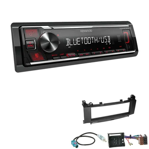 Kenwood 1-DIN Autoradio Bluetooth USB AUX für Mercedes-Benz A-Klasse - Vielseitiges 1-DIN Autoradio mit Bluetooth, USB und AUX für Mercedes-Benz A-Klasse (2004-2012). Genießen Sie Musik-Streaming und Freisprechanrufe in modernem Design.