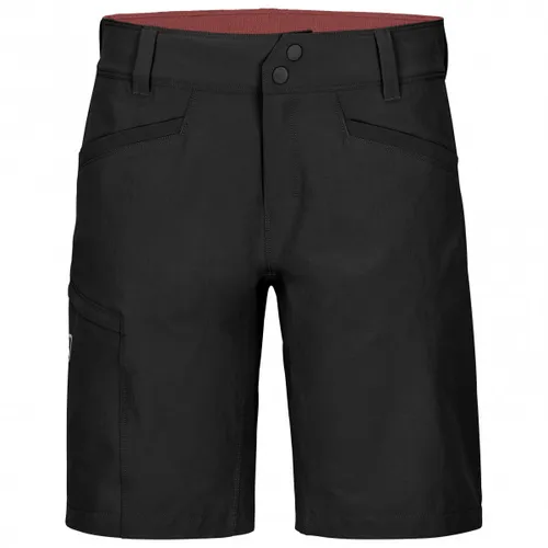 Ortovox Pelmo Shorts Women black raven (L) - Wanderhosen für Damen, ideal für Bergsteigerinnen. Leicht, atmungsaktiv und robust dank SHIELD ZERO Material. Komfortable Merinowolle-Einsätze und PFC-frei für nachhaltige Abenteuer.