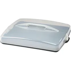 Xavax Kuchentransportbox für Blechkuchen - Praktische Kuchentransportbox (1-tlg) aus spülmaschinenfestem Kunststoff, ideal für den sicheren Transport von Blechkuchen. Mit Druckverschluss und großzügigem Fassungsvermögen von 8770 ml.