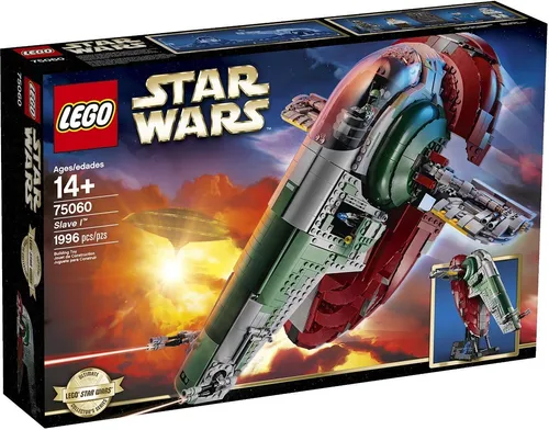 LEGO 75060 - Star Wars Slave I - Detailreiches Raumschiff - LEGO Set für Star Wars Fans mit 1996 Teilen, rotierendem Cockpit und 4 Minifiguren, ideal für spannende Nachstellungen der ikonischen Szenen.