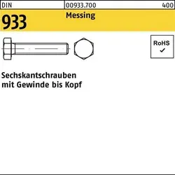 DIN 933 Sechskantschraube M8x12 aus Messing, 100 Stück - Maschinenschrauben aus hochwertigem Messing, korrosionsbeständig und ideal für langlebige Verbindungen in verschiedenen Anwendungen.