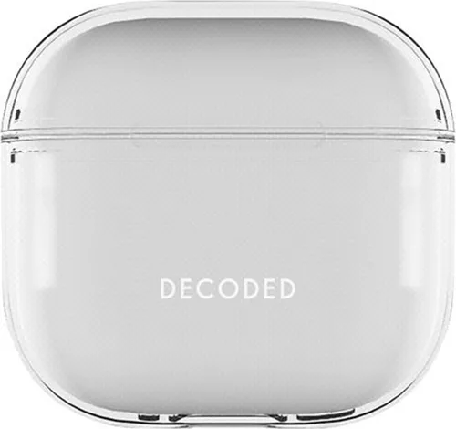 Decoded, Stoßfeste Silikonhülle für AirPods 4 mit LED-Anzeige, Transparent