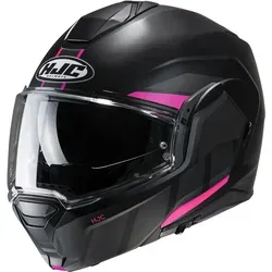 HJC i100 Beis Klapphelm, schwarz-lila, Größe XS 54 55 - Motorrad-Headsets und Klapphelm mit doppelter Homologation (P/J) für sicheren Fahrspaß. Leicht, komfortabel und flexibel durch drehbaren Kinnbügel.