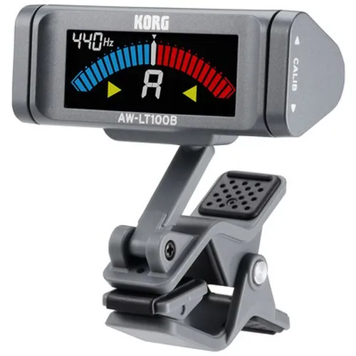 Korg AW-LT100B Chromatischer Tuner - Stimmgeräte für Bass, ultrakompakt und federleicht mit 100 Std. Batterielebensdauer und präziser Stimmgenauigkeit.