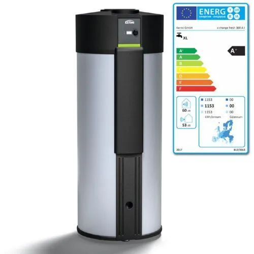 Kermi x-change fresh 300 AI Trinkwasser Wärmepumpe - Energieeffiziente Warmwasser-Wärmepumpe mit A+ Klasse, ideal für Eigenstromnutzung und Legionellenschutz, passt zu verschiedenen Heizsystemen.