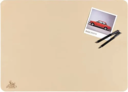 Centaur Leder Schreibtischunterlage 40x60 cm - Champagner/Beige - Handgefertigt in Deutschland - Hochwertige, pflegeleichte Schreibunterlage aus italienischem Rindsleder, schützt Ihren Schreibtisch vor Kratzern und Flecken. Ideal für Büro und Zuhause, bietet viel Platz für Laptop und mehr.