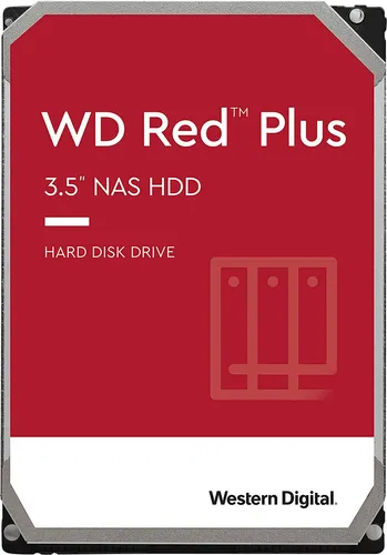 WD Red Plus 12 TB interne NAS-Festplatte (3,5 Zoll, 7200 U/min) - Perfekte Wahl für zuverlässige Leistung und geringe Betriebskosten in NAS-Systemen