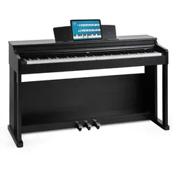 McGrey DP-19 SM E-Piano Schwarz matt - Keyboards mit 88 gewichteten Tasten, Hammermechanik und dynamischem Anschlag für ein authentisches Spielgefühl. Ideal für Musiker, die Wert auf Qualität und Design legen.