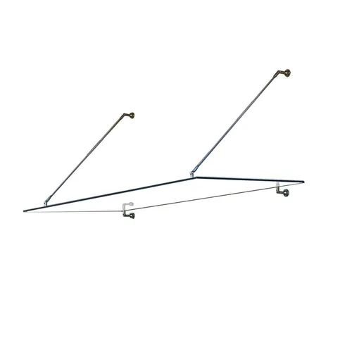 HOME DELUXE Glasvordach RENMA, 200x90cm - Außenanbau, hochwertiges 12 mm VSG-Glas schützt vor Regen und sorgt für einen eleganten Look an Ihrem Hauseingang.