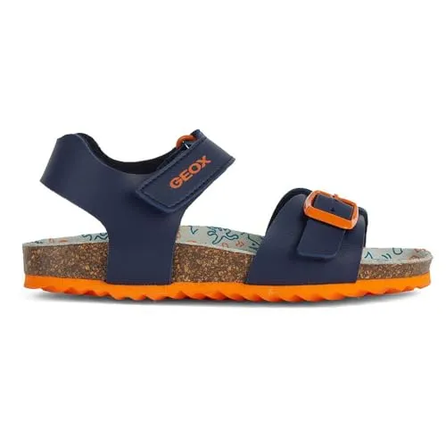 GEOX Kinder Sandale J GHITA B. B Blau - Ergonomisch mit Klettverschluss - Bequeme Geox Kinder Sandale in Marine/Rot mit ergonomischem Design. Ideal für den Alltag, ausgestattet mit einem praktischen Klettverschluss für einfaches An- und Ausziehen. Hochwertige Materialien sorgen für Komfort.