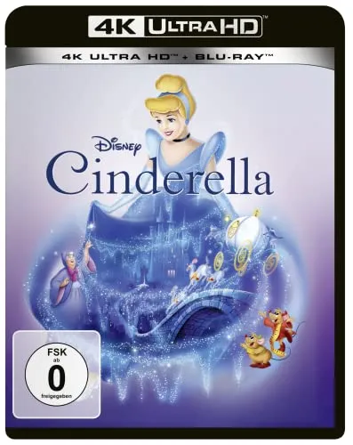 Cinderella (4K Ultra HD) (+ Blu-ray) - Magischer Disney-Klassiker in atemberaubender 4K Ultra HD-Qualität, ideal für Filmabende mit der ganzen Familie.