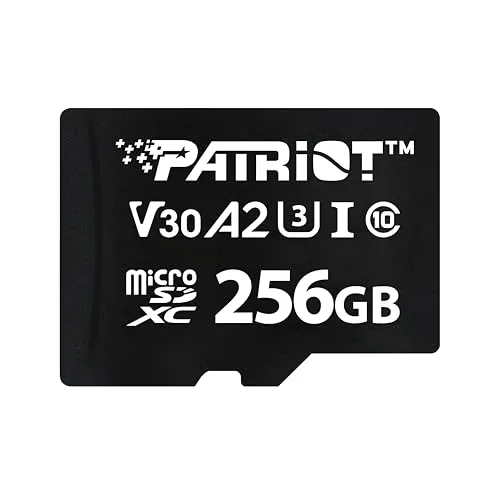 Patriot VX Series 256GB Micro SDXC V30 A2 UHS-I U3 4K UHD Speicherkarte - PSF256GVX32MCX