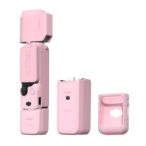 BRDRC Pocket 3 Creator Combo Silikonhülle, Pink für Pocket 3 Creator Combo, Compact/Pocket-sized, Tasche 3 Silikonhülle