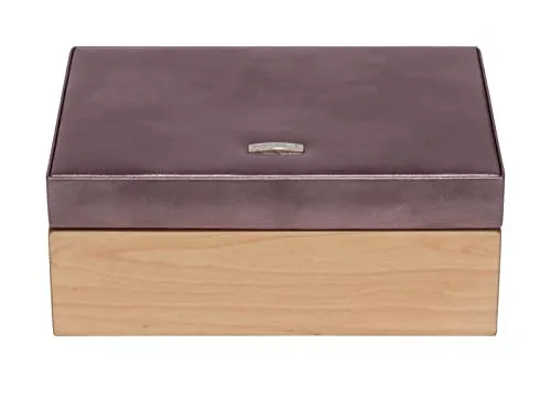 WINDROSE Schmuckkoffer Jewelry Box, Metallic Lilac - Schmuckkoffer mit elegantem Metallic Lilac-Finish, ideal zur stilvollen Aufbewahrung Ihrer Schmuckstücke. Maße: 26x18x11 cm, aus hochwertigem Polyurethan und Holzfaser.