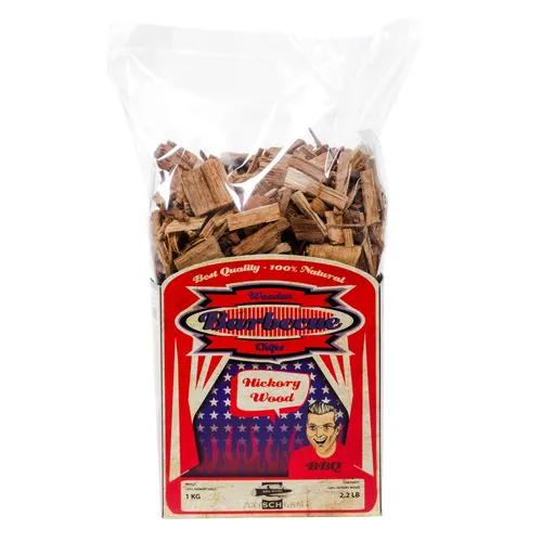 Axtschlag Wood Smoking Chips Hickory 1 kg Räucherspäne Grill BBQ