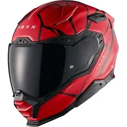 Nexx X.WST 3 B-Side Helm, schwarz-rot, Größe L - Motorradhelm mit X-MATRIX2 Außenschale, nach ECE 22-06 zertifiziert und leicht mit nur 1675g, ideal für Sicherheit und Komfort beim Fahren.