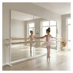 MySpiegel.de Wandspiegel Tanzspiegel 150 cm x 200 cm - Ideal für Fitness und Ballett, sorgt dieser große Spiegel für optimale Sicht und Motivation beim Training.