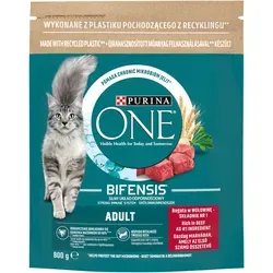 Purina One Katzenfutter für Erwachsene mit Rindfleisch 800g - Vollwertiges Katzenfutter mit hochwertigem Rindfleisch, speziell für erwachsene Katzen entwickelt, sorgt für ein gesundes und aktives Leben.