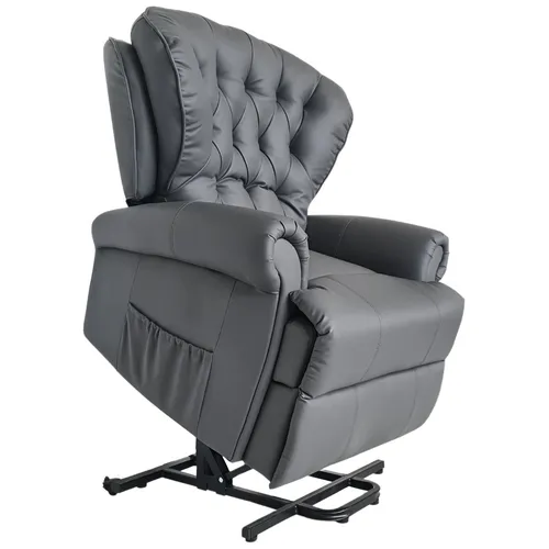 ABC Home Relaxsessel mit Aufsteh- und Massagefunktion - Relaxsessel mit elektrisch steuerbarer Aufsteh- und Liegefunktion sowie integrierter Vibrationsmassage – ideal für höchsten Komfort und Entspannung.