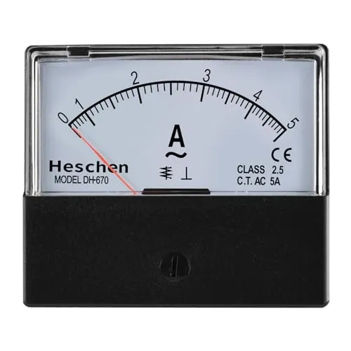 Heschen Rechteck Panel montiert Strom Meter Tester Amperemeter Dh-670 AC 0-5A Klasse 2,5 CE aufgeführt
