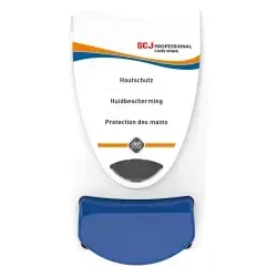 S.C. Johnson Variospender Deb-Stoko Spender DACH - Blau - Handreiniger Spender für 1-l-Kartuschen, ideal für effektiven Hautschutz in gewerblichen Umgebungen.