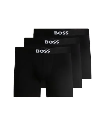 BOSS Herren Boxer "3P BOSS ONE x David Beckham" Größe XL - Herrenunterhosen in Schwarz, aus elastischem Jersey für optimalen Tragekomfort. Teil der exklusiven BOSS ONE Kapselkollektion.