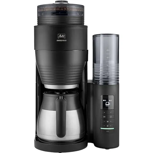 Melitta Kaffeemaschine AromaFresh Therm Pro X 1030-12 - 1l Edelstahl-Thermokanne, mit 2 einstellbaren Timern und Keramikmahlwerk für perfektes Kaffeearoma